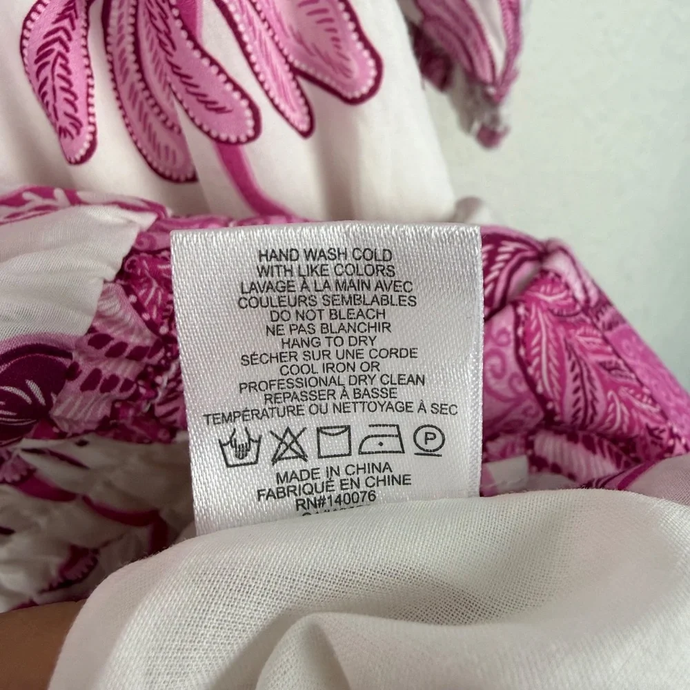 Generation Love Womens Fiona Floral Printed Pink Cotton Mini Dress Large - Picture 7 of 14